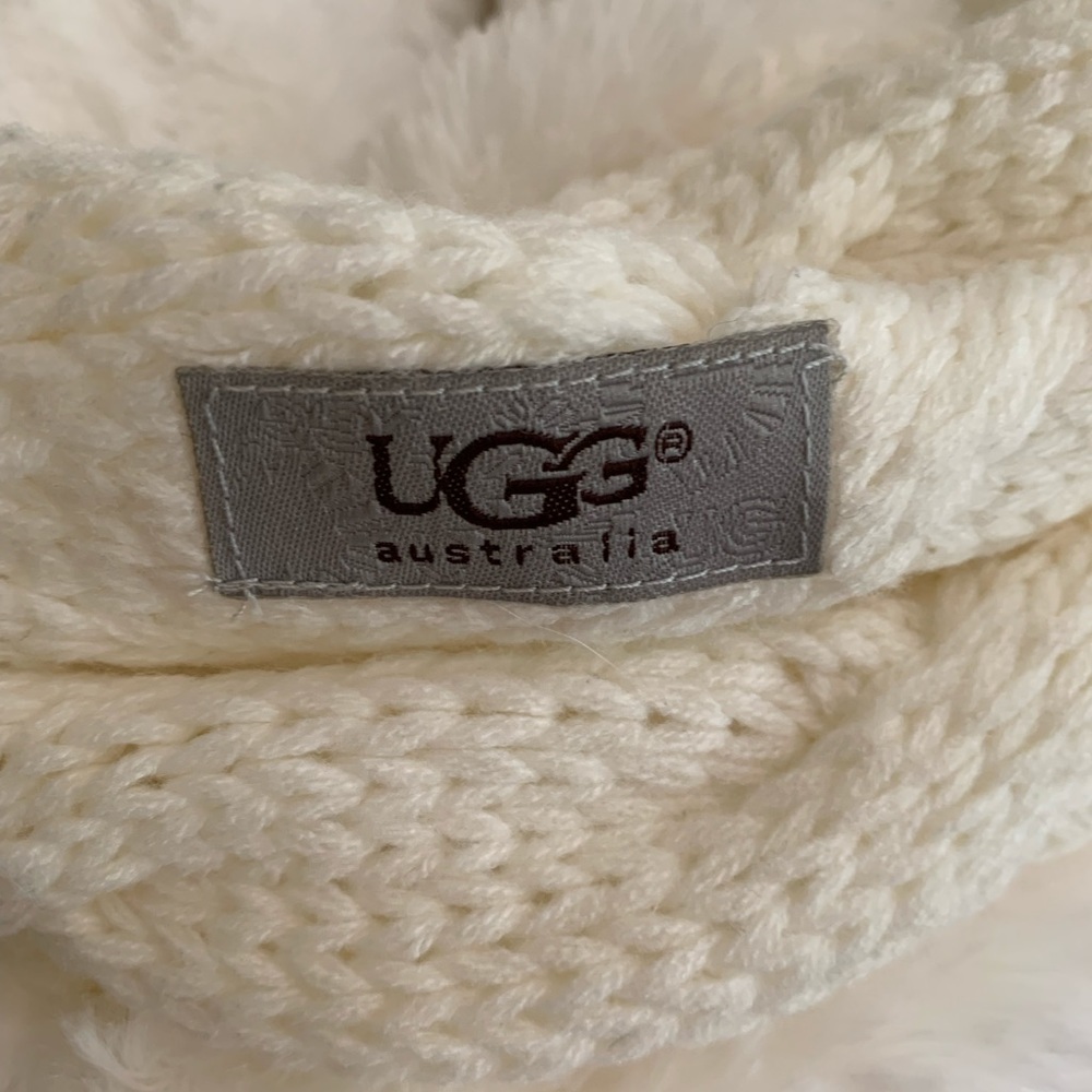UGG cable knit and soft faux fur infinity scarf